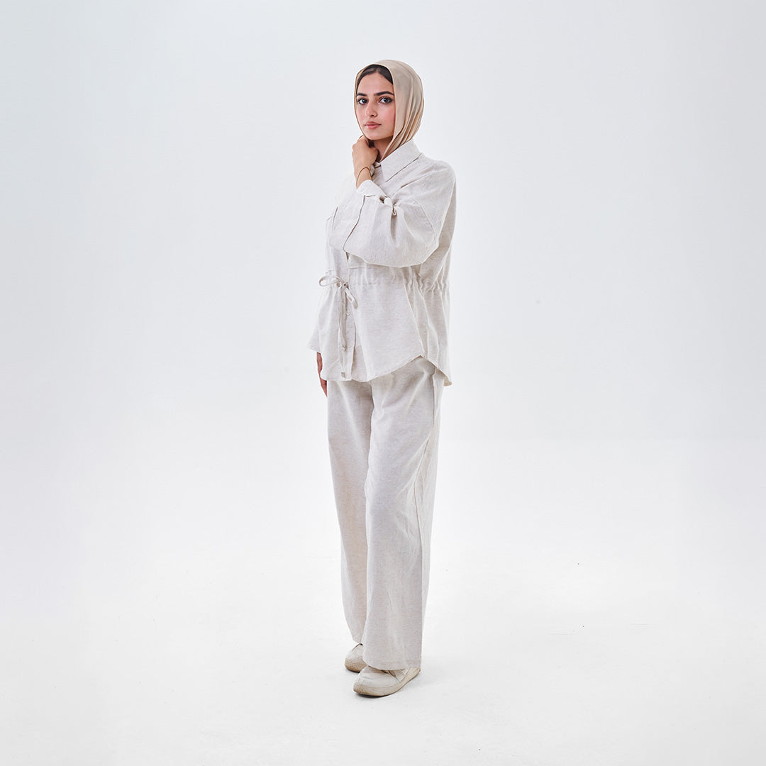 Linen Blend Two-Piece Set