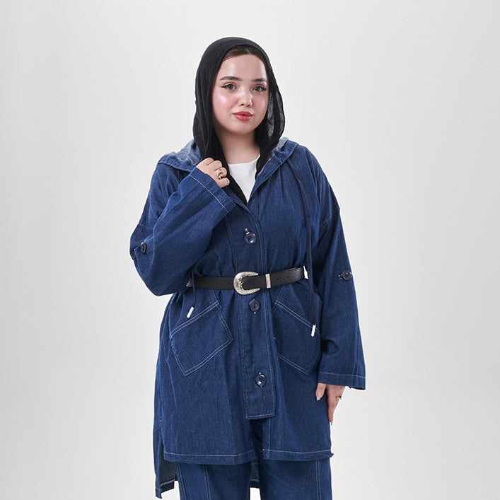 Denim Hooded Jacket