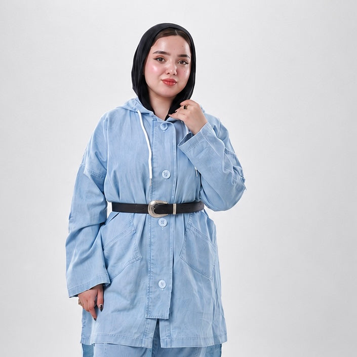 Denim Hooded Jacket