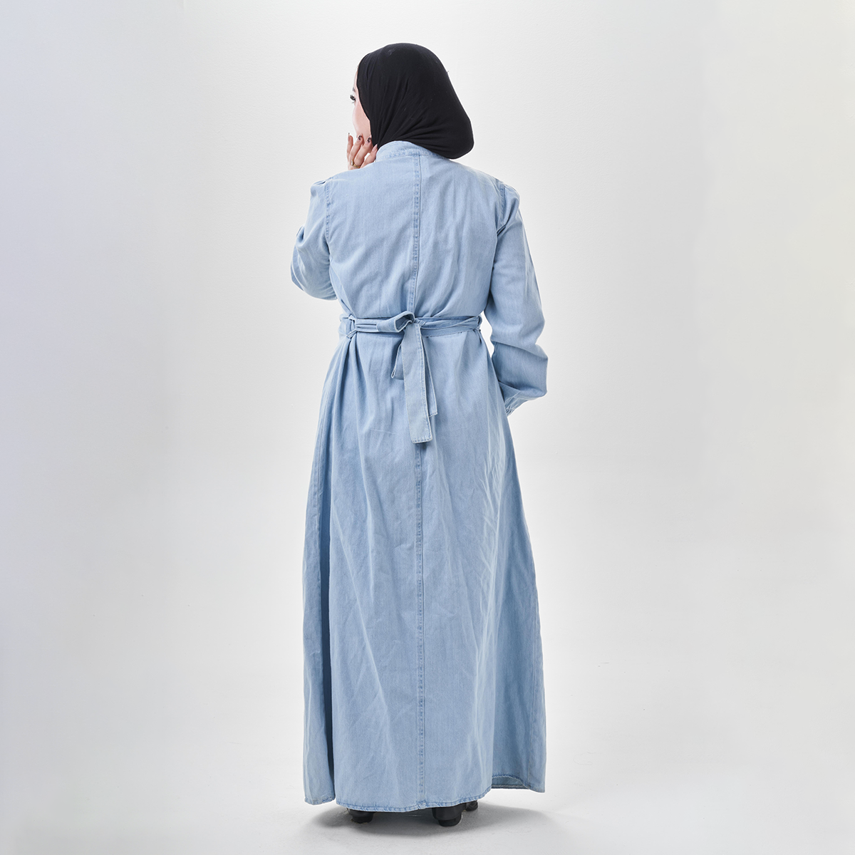 Elegant Denim Maxi Dress