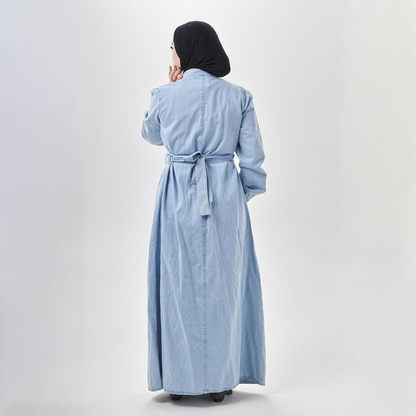 Elegant Denim Maxi Dress