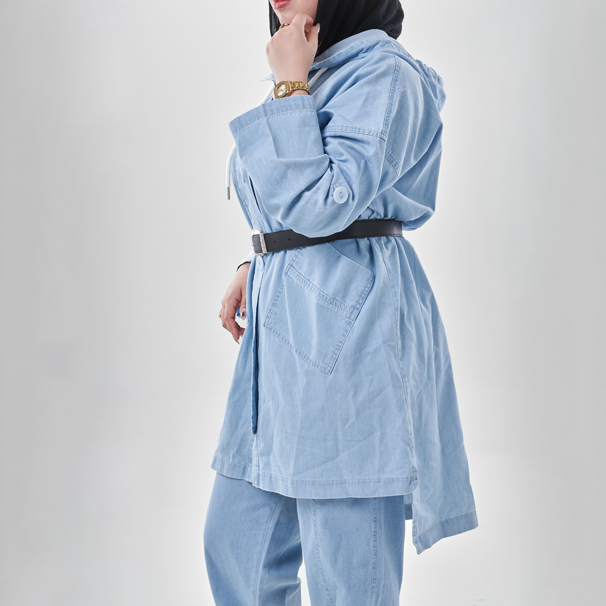 Denim Hooded Jacket