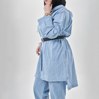 Denim Hooded Jacket