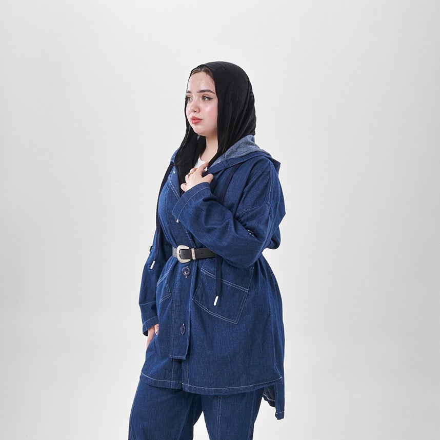 Denim Hooded Jacket
