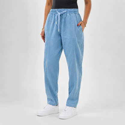 Relaxed Denim Jogger Pants