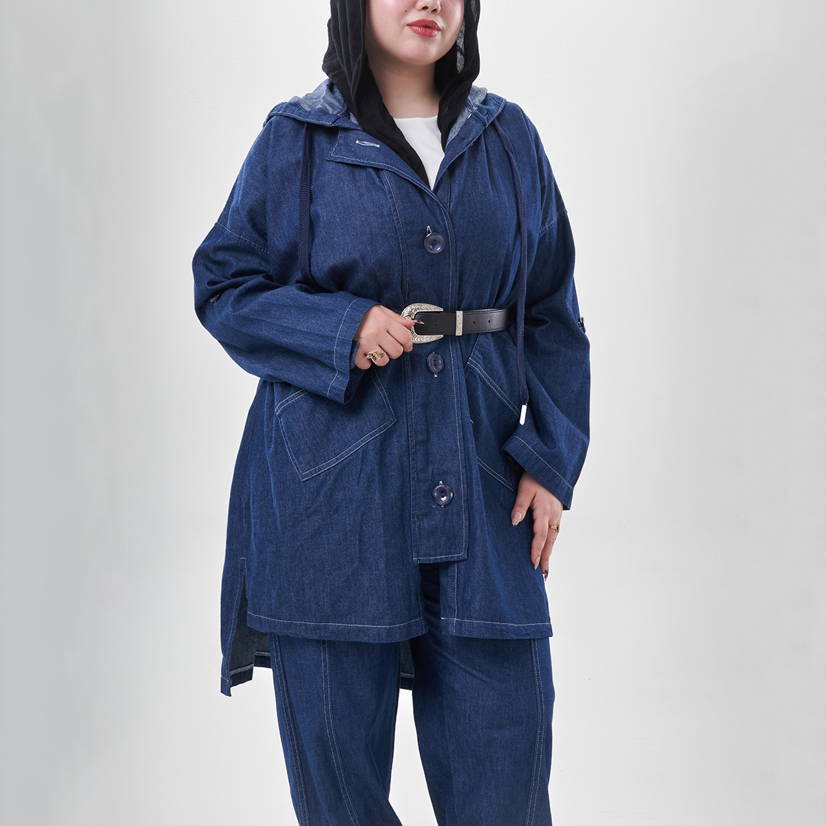 Denim Hooded Jacket