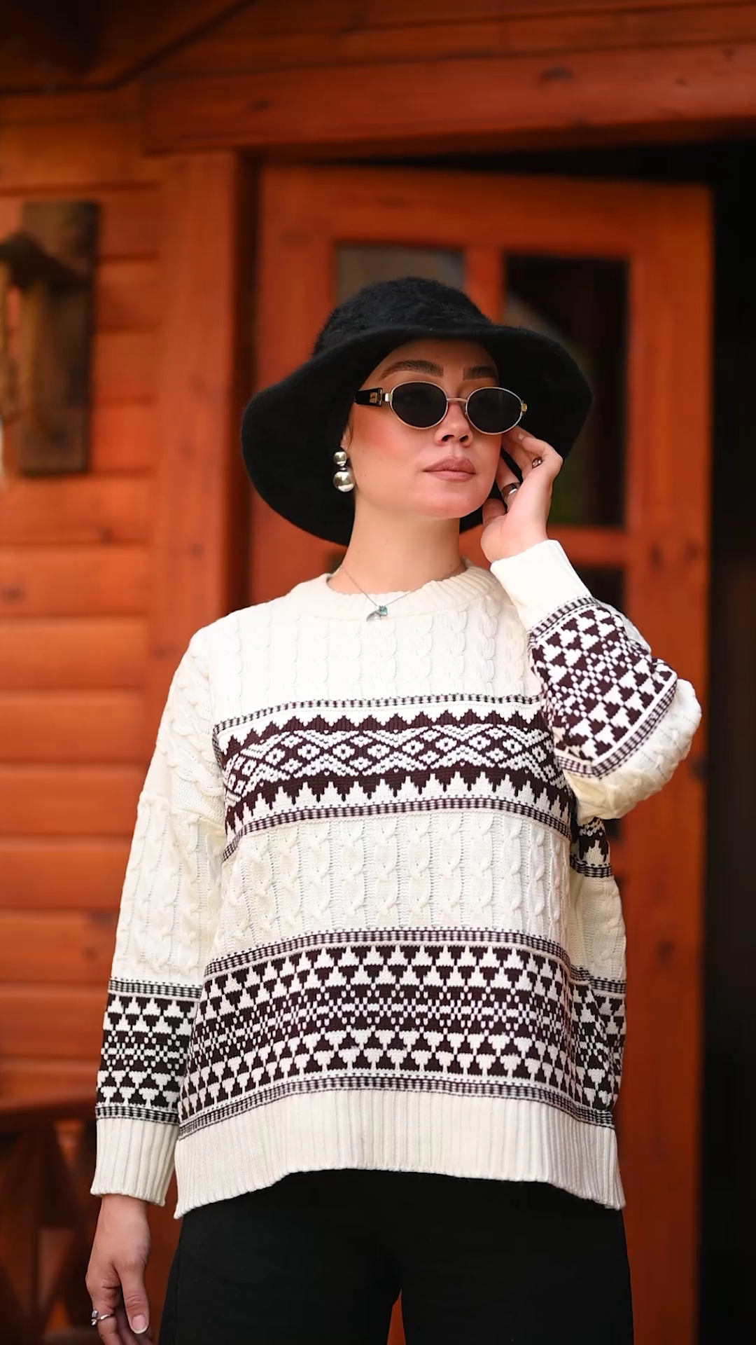 Decorative Knitted Sweater