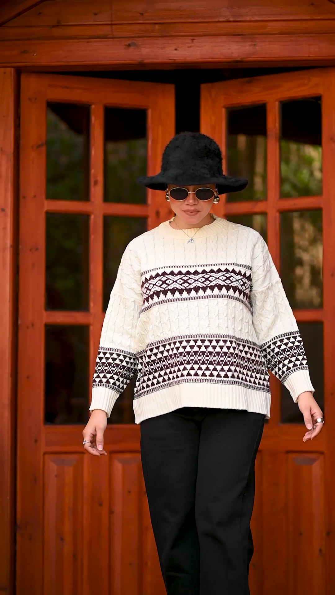 Decorative Knitted Sweater