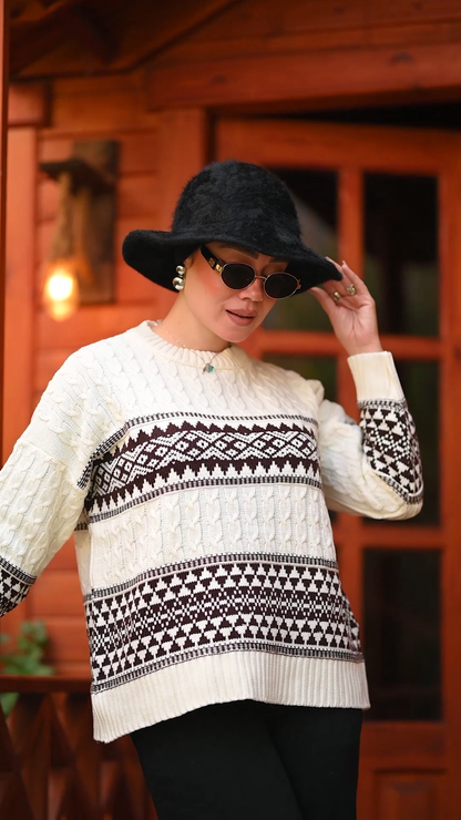 Decorative Knitted Sweater