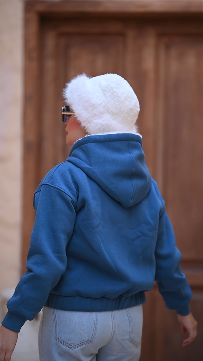 Sherpa Lined Zip-Up Hoodie