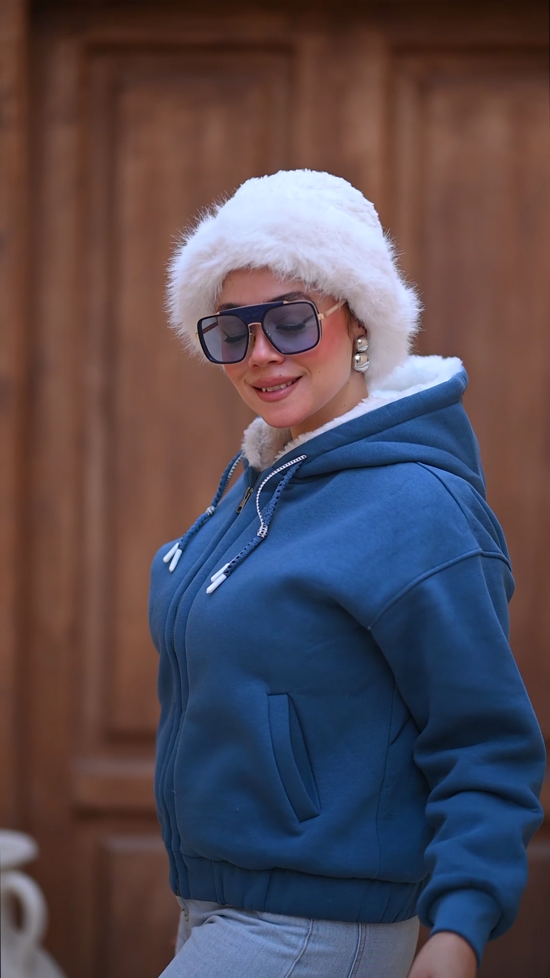 Sherpa Lined Zip-Up Hoodie