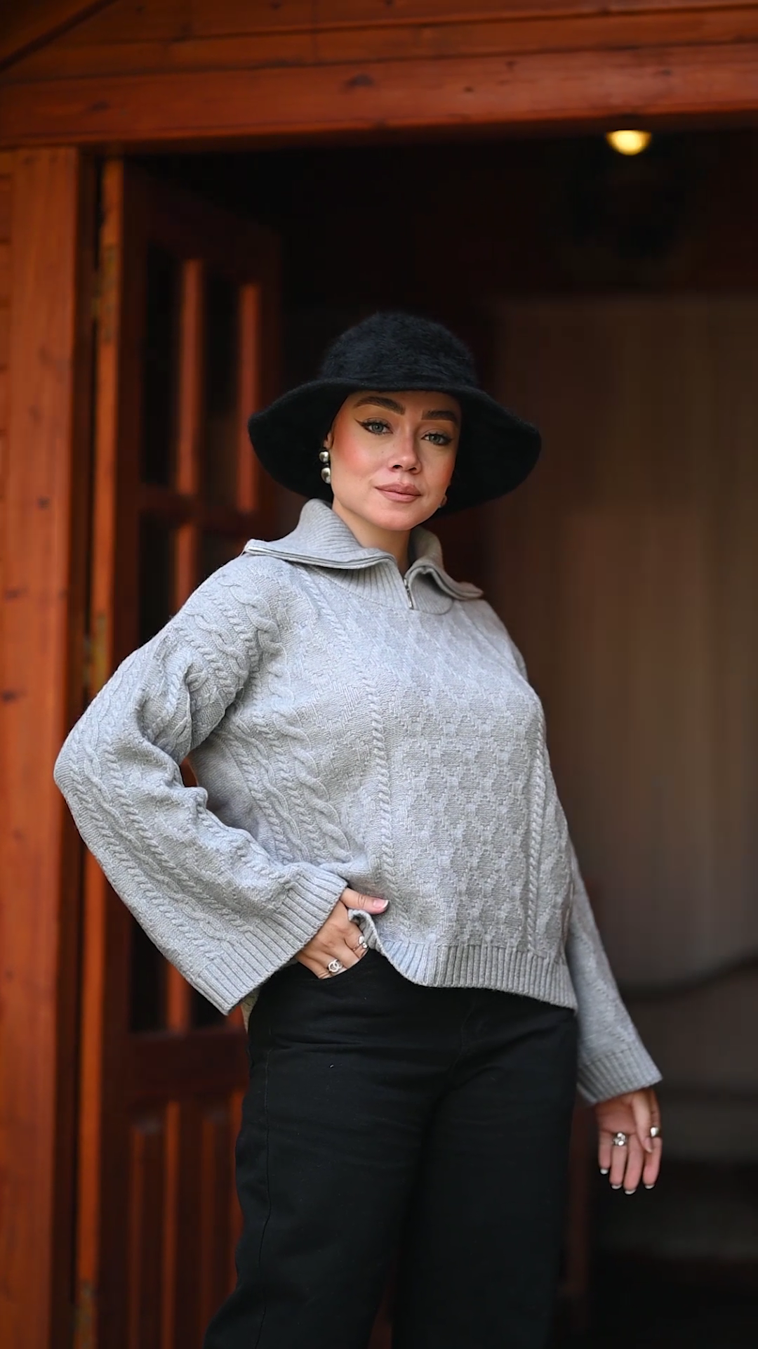 Pattern Knitted Sweater