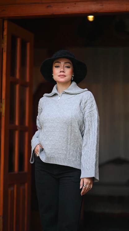 Pattern Knitted Sweater