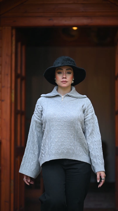 Pattern Knitted Sweater