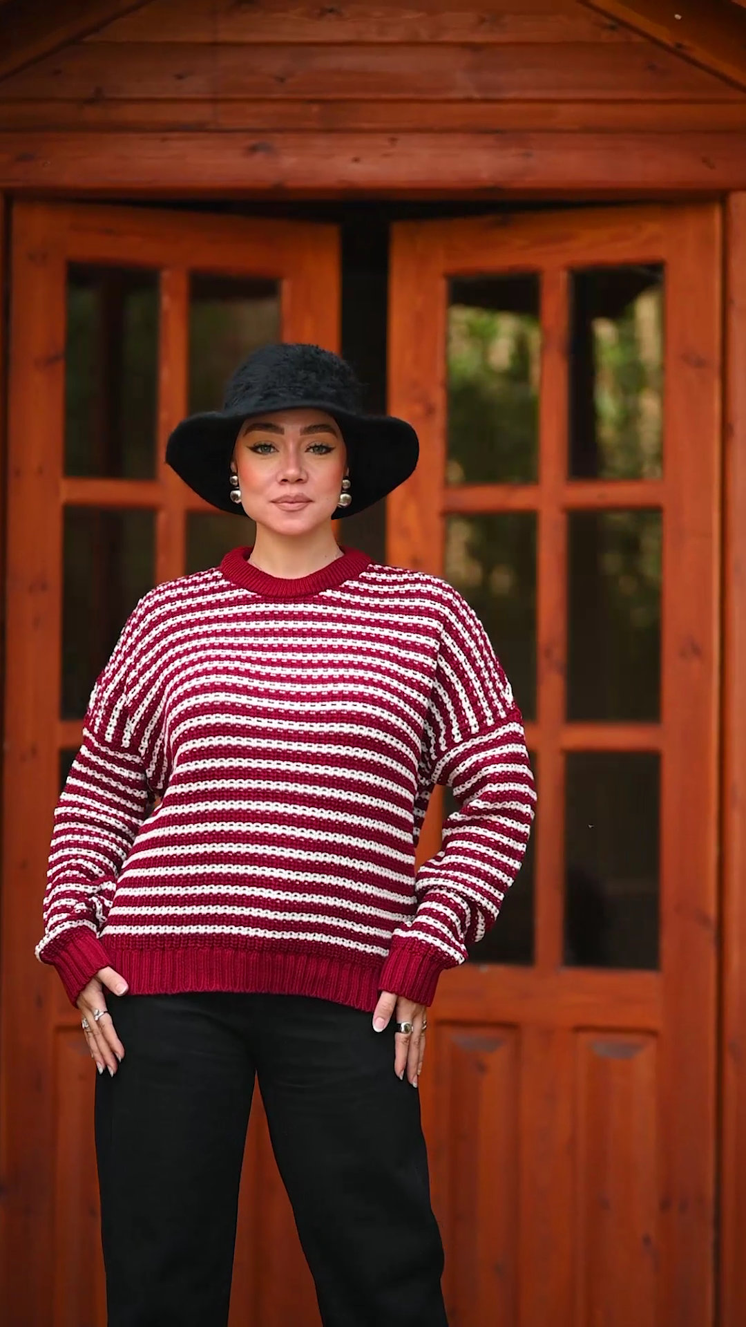 Two-Tone Comfort Stripe Sweater