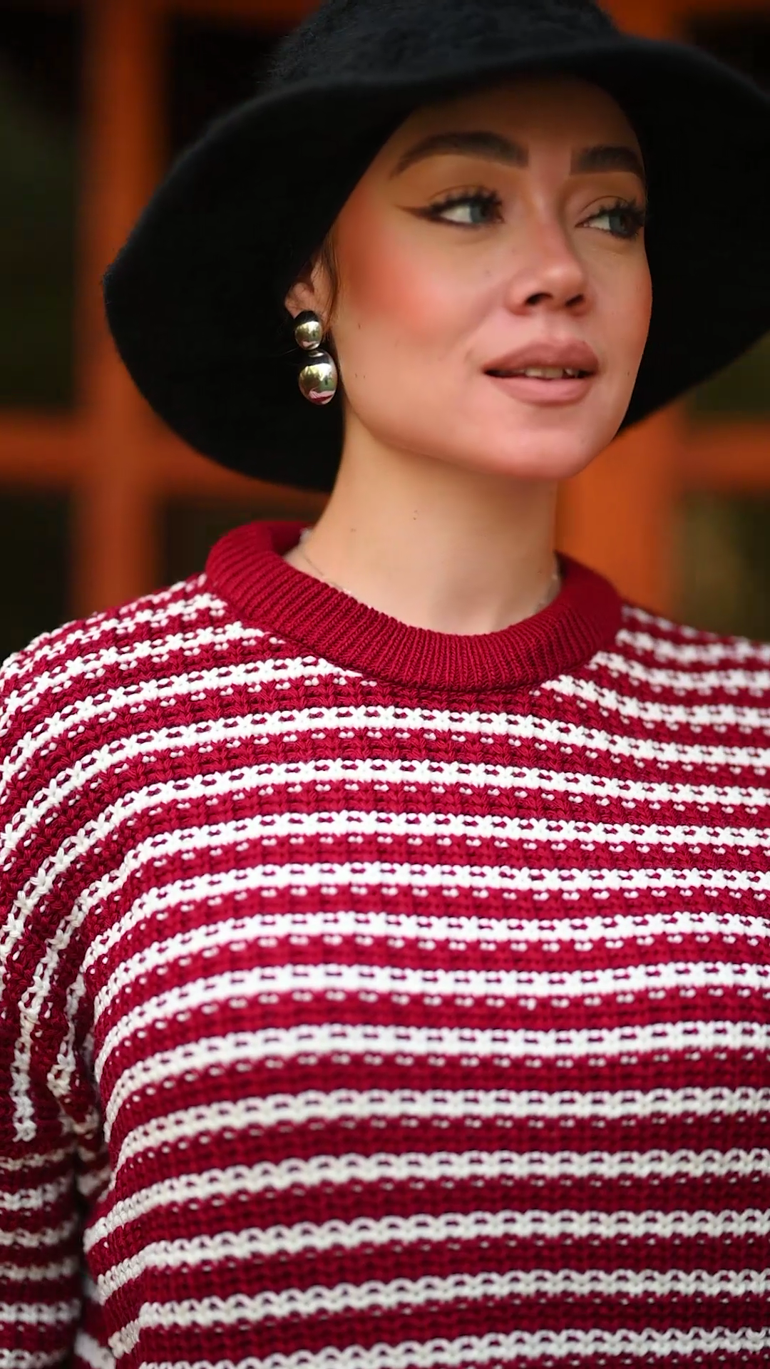 Two-Tone Comfort Stripe Sweater