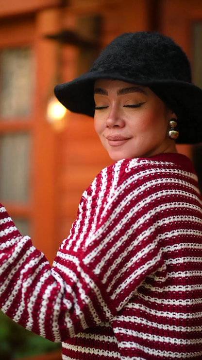 Two-Tone Comfort Stripe Sweater