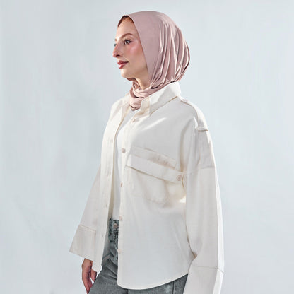 Utility Pocket Oversized Button-Down Shirt