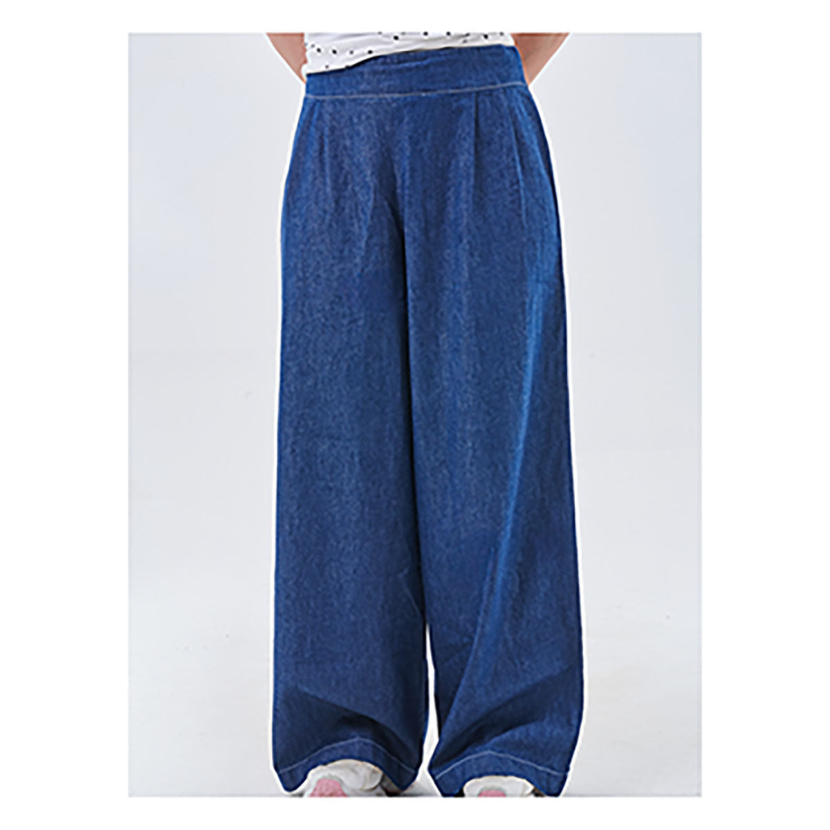 High-Waist Wide-Leg Tencel Pants