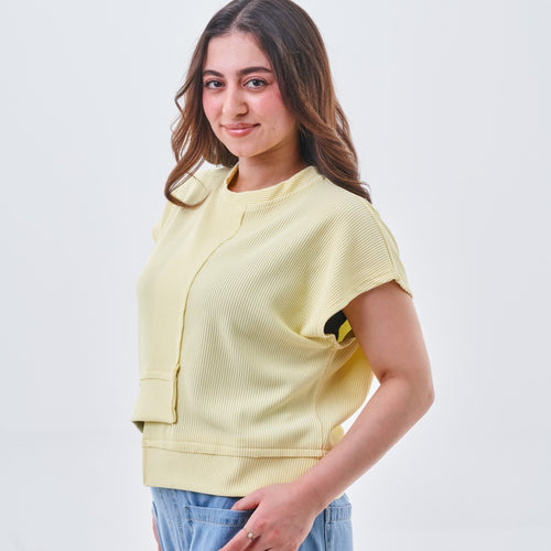 Asymmetrical Ribbed Top
