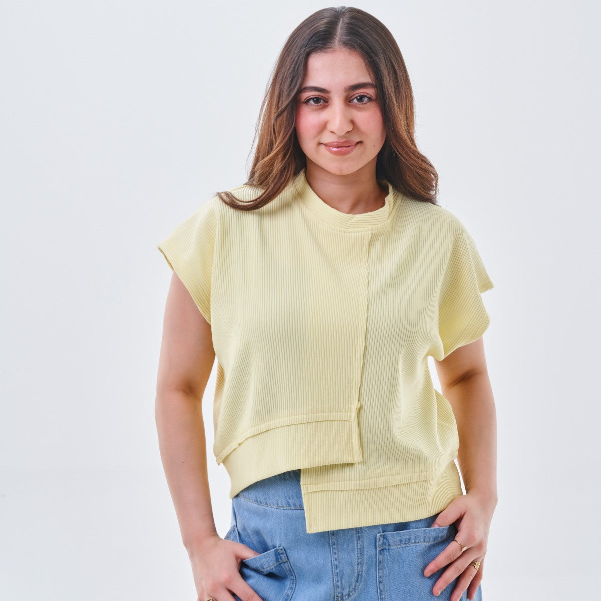 Asymmetrical Ribbed Top