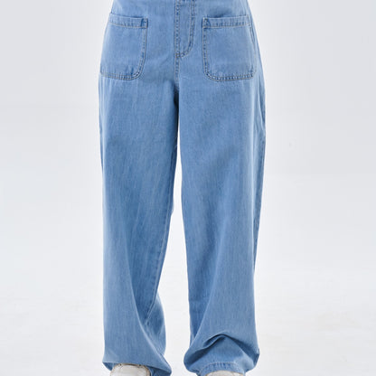 Light Wash Wide-Leg Jeans