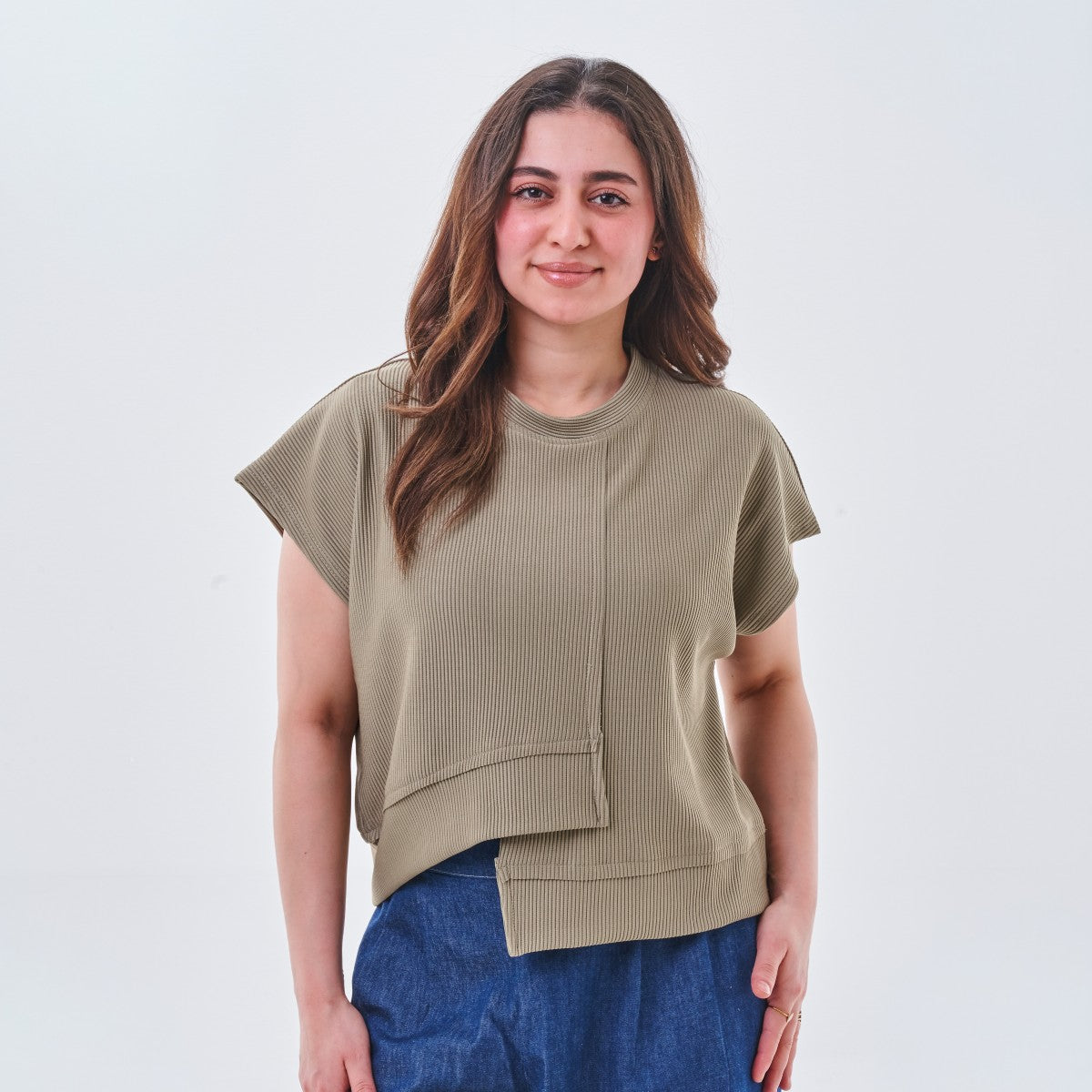 Asymmetrical Ribbed Top