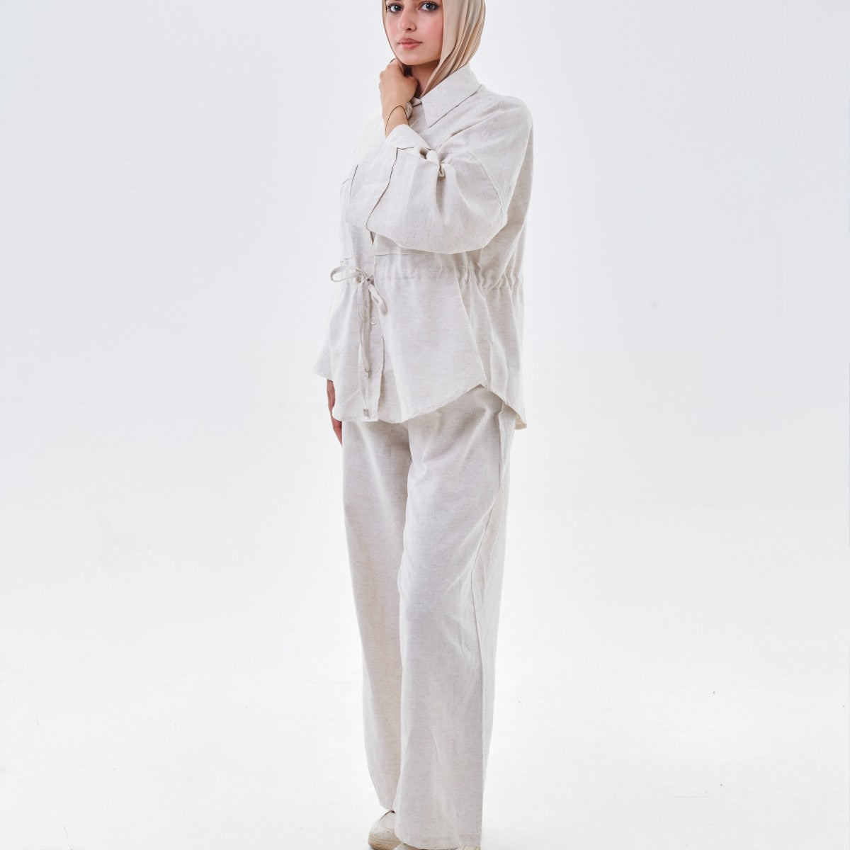 Linen Blend Two-Piece Set