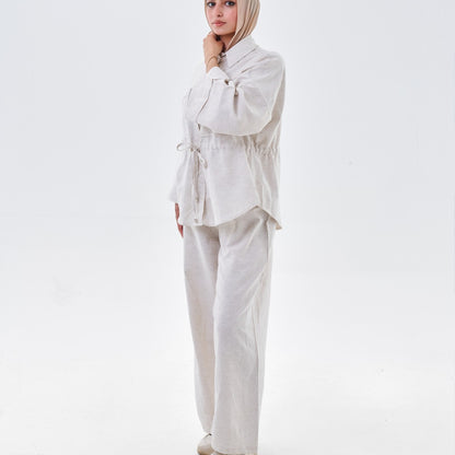 Linen Blend Two-Piece Set