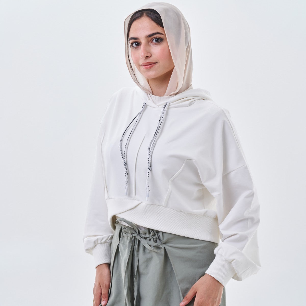 Cropped Hoodie Sweatshirt
