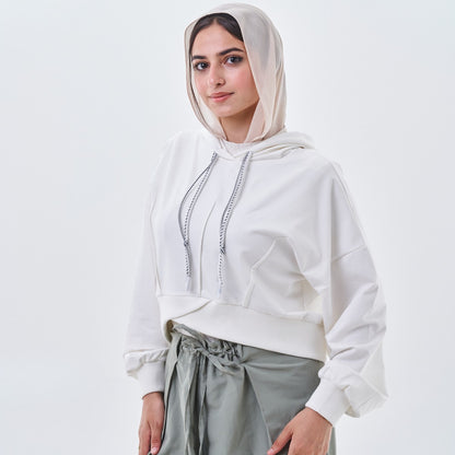 Cropped Hoodie Sweatshirt