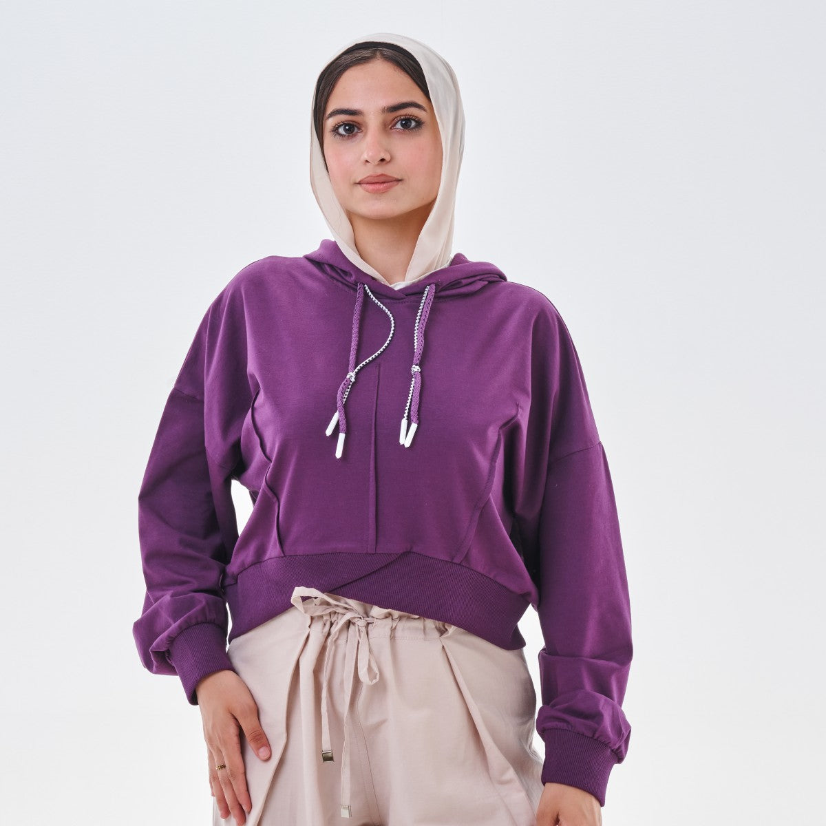 Cropped Hoodie Sweatshirt