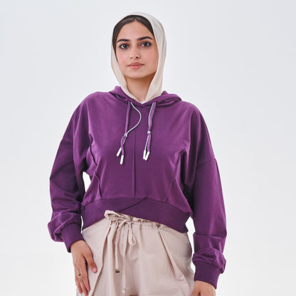 Cropped Hoodie Sweatshirt