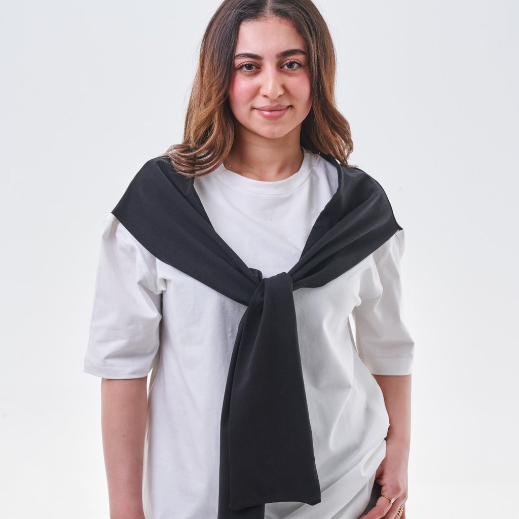 Soft Knit Sweater Draped