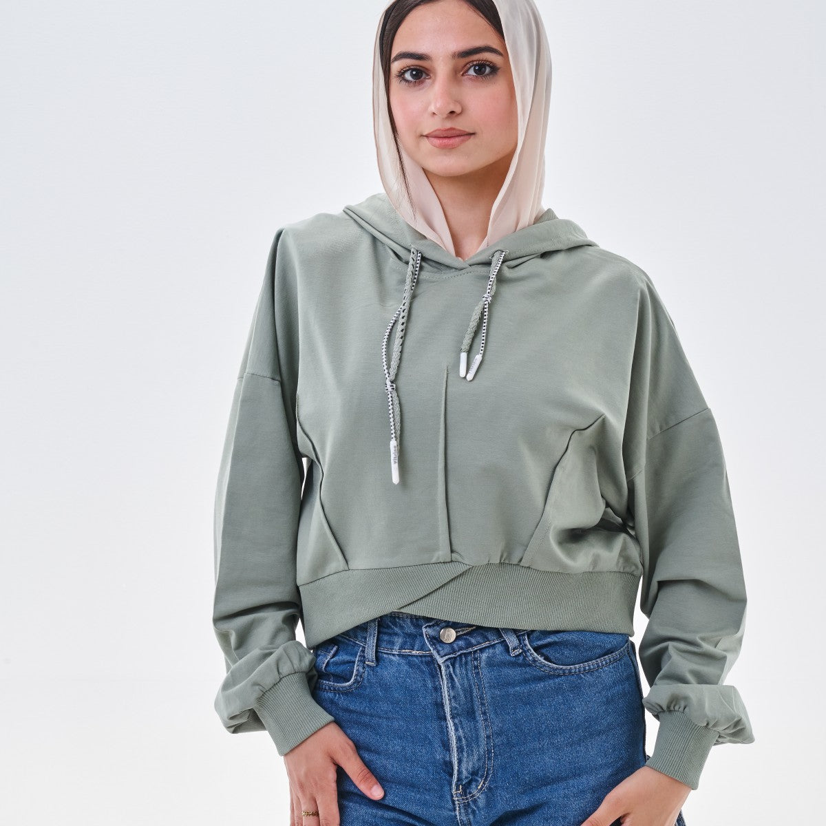 Cropped Hoodie Sweatshirt