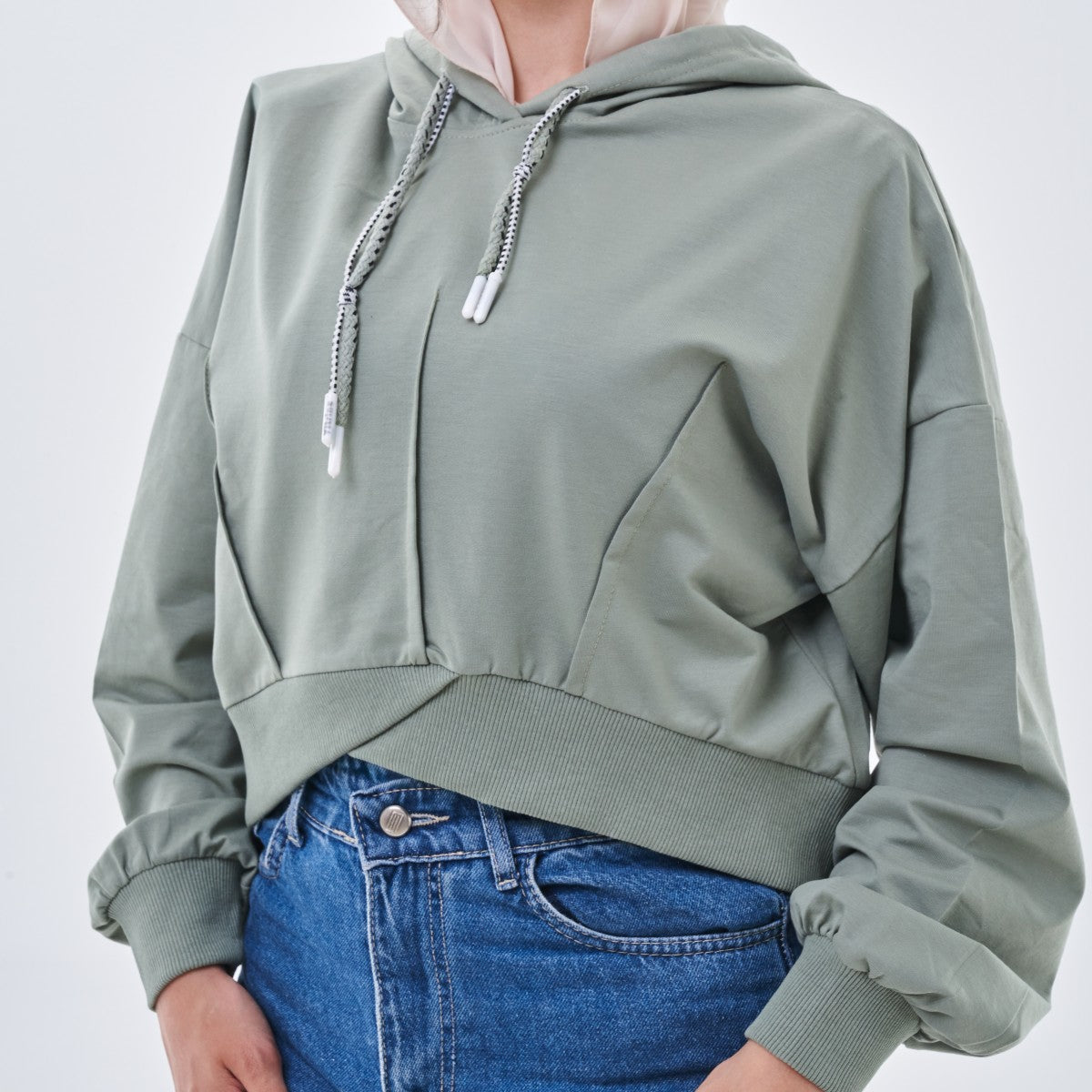 Cropped Hoodie Sweatshirt
