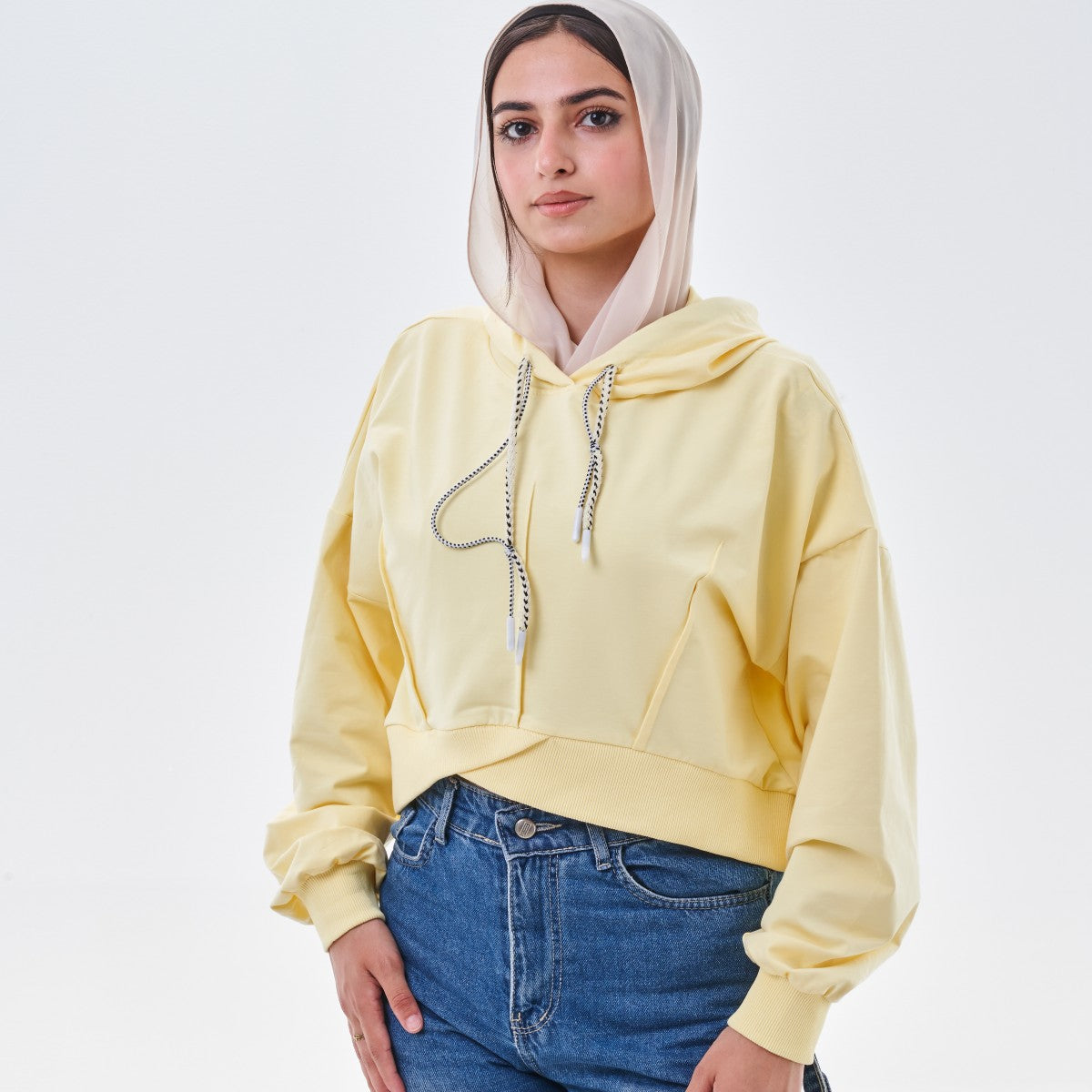 Cropped Hoodie Sweatshirt