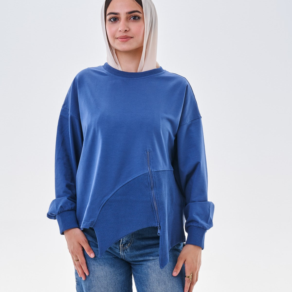 Asymmetrical Zip Sweatshirt