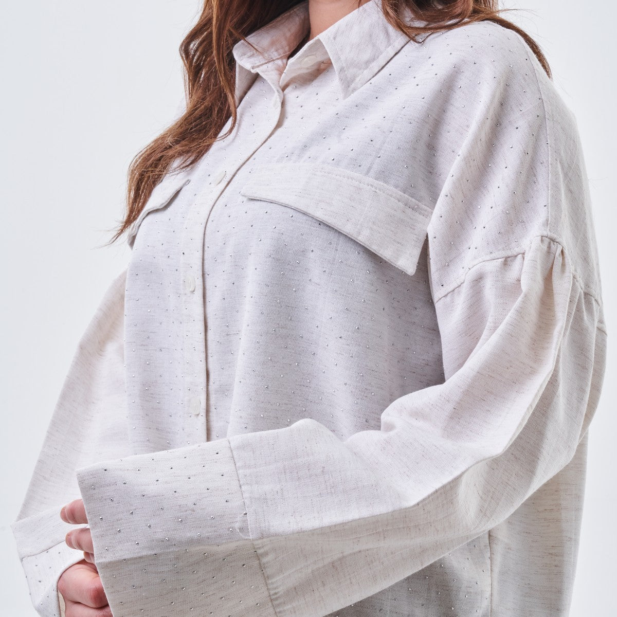 Embroidered Lace Trim Blouse