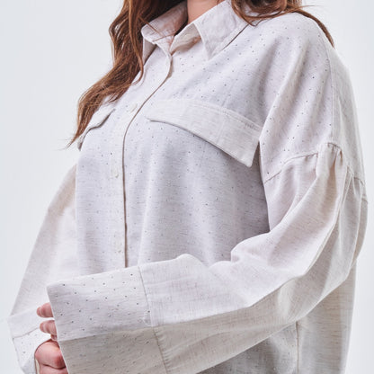 Embroidered Lace Trim Blouse