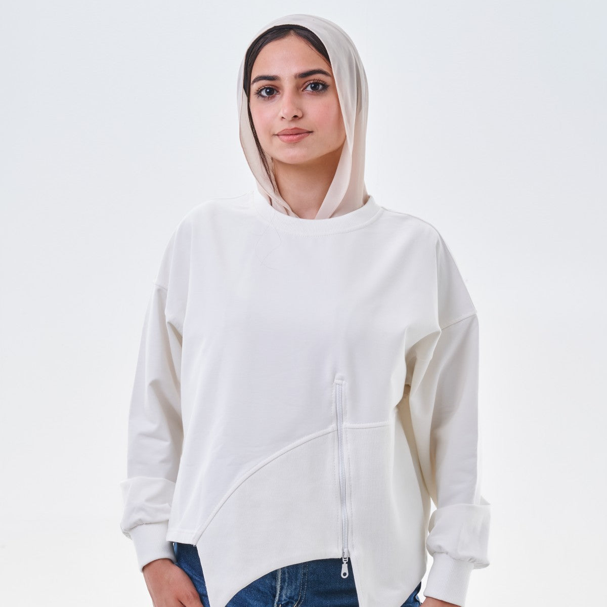 Asymmetrical Zip Sweatshirt