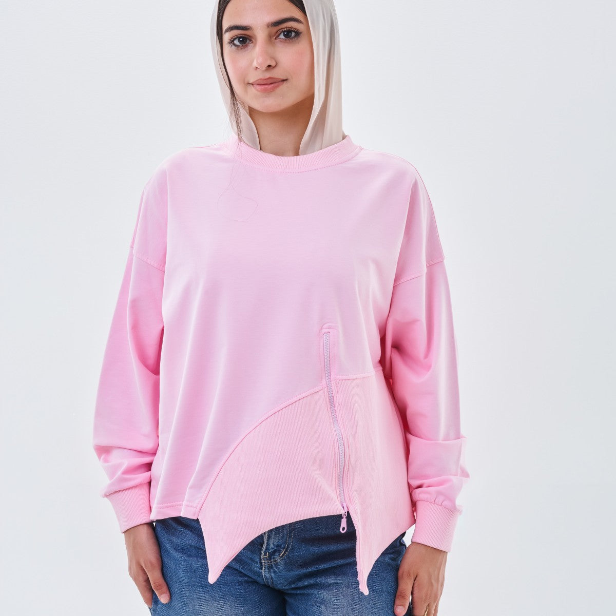 Asymmetrical Zip Sweatshirt